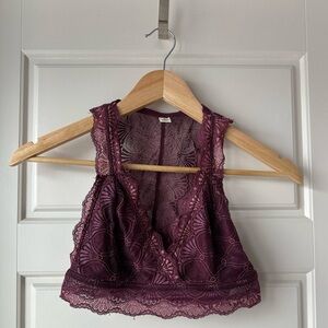Lace Bralette in Deep Purple